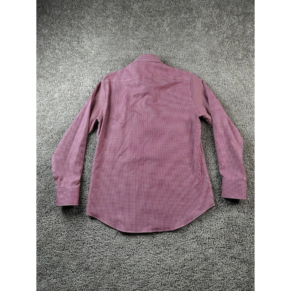 Twillory Shirt Mens 15.5 32/33 Red White Checkered Tailored Fit Safecotton
